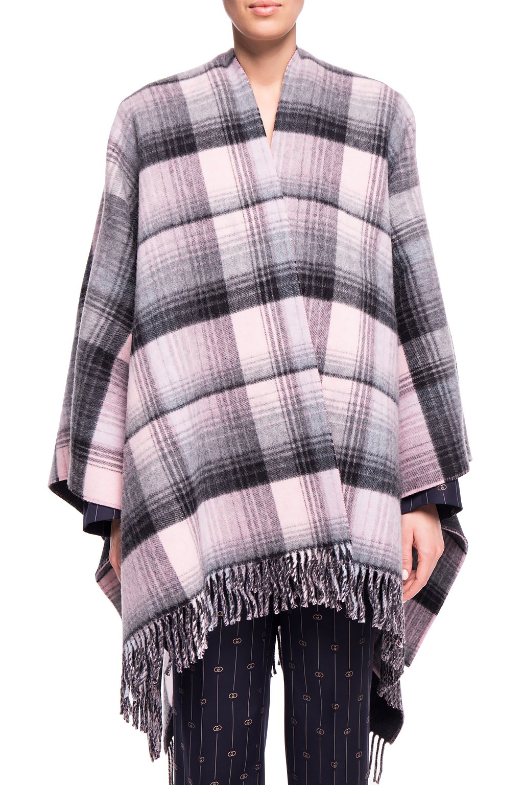 Gucci Checked wool poncho